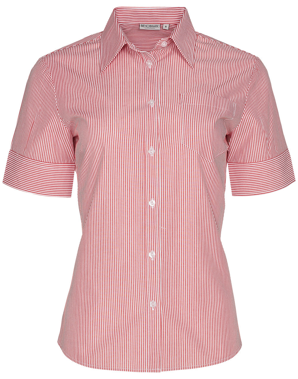 BENCHMARK Women's Balance Stripe Short Sleeve Shirt - M8234