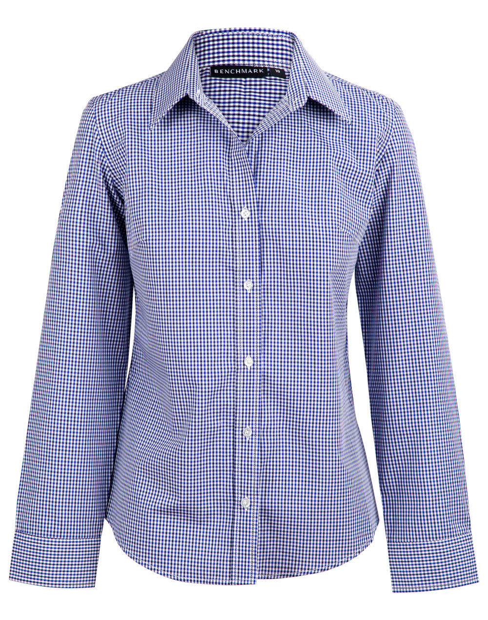 BENCHMARK Ladies' Two Tone Check L/S Shirt - M8320L