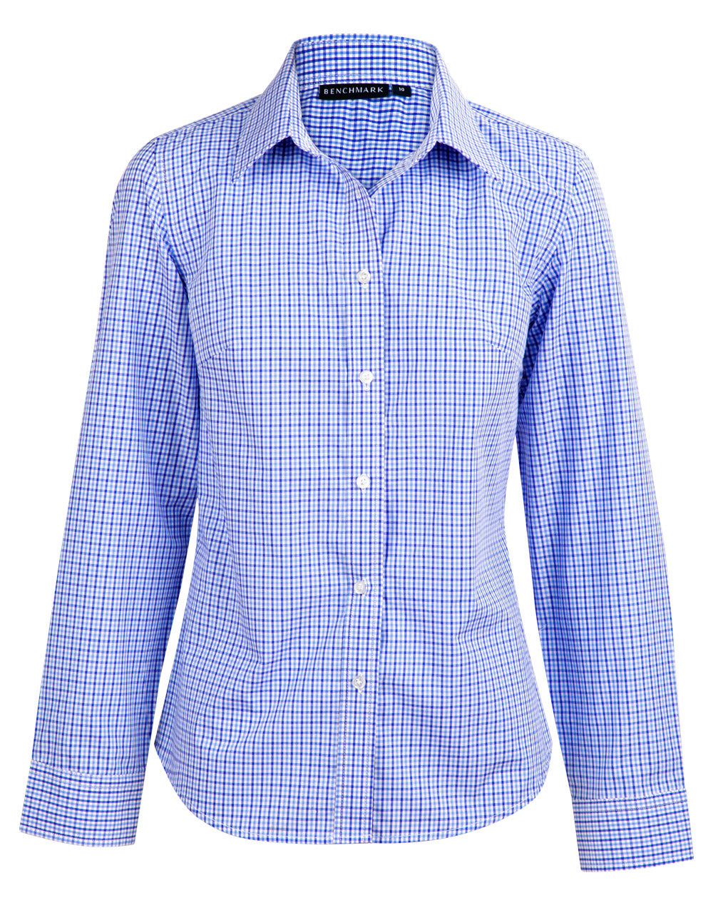 BENCHMARK Ladies' Two Tone Check L/S Shirt - M8320L