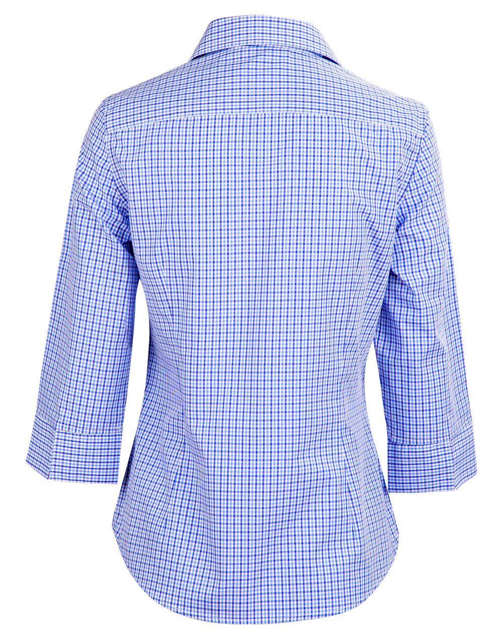 BENCHMARK Ladies' Two Tone Check 3/4 Sleeve Shirt - M8320Q