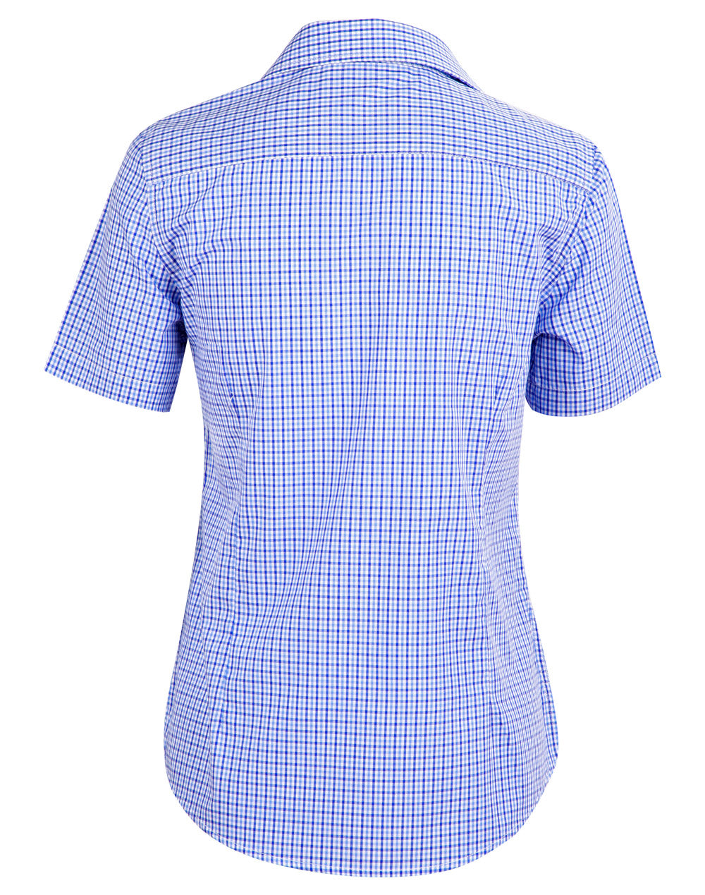 BENCHMARK Ladies' Two Tone Check S/S Shirt - M8320S