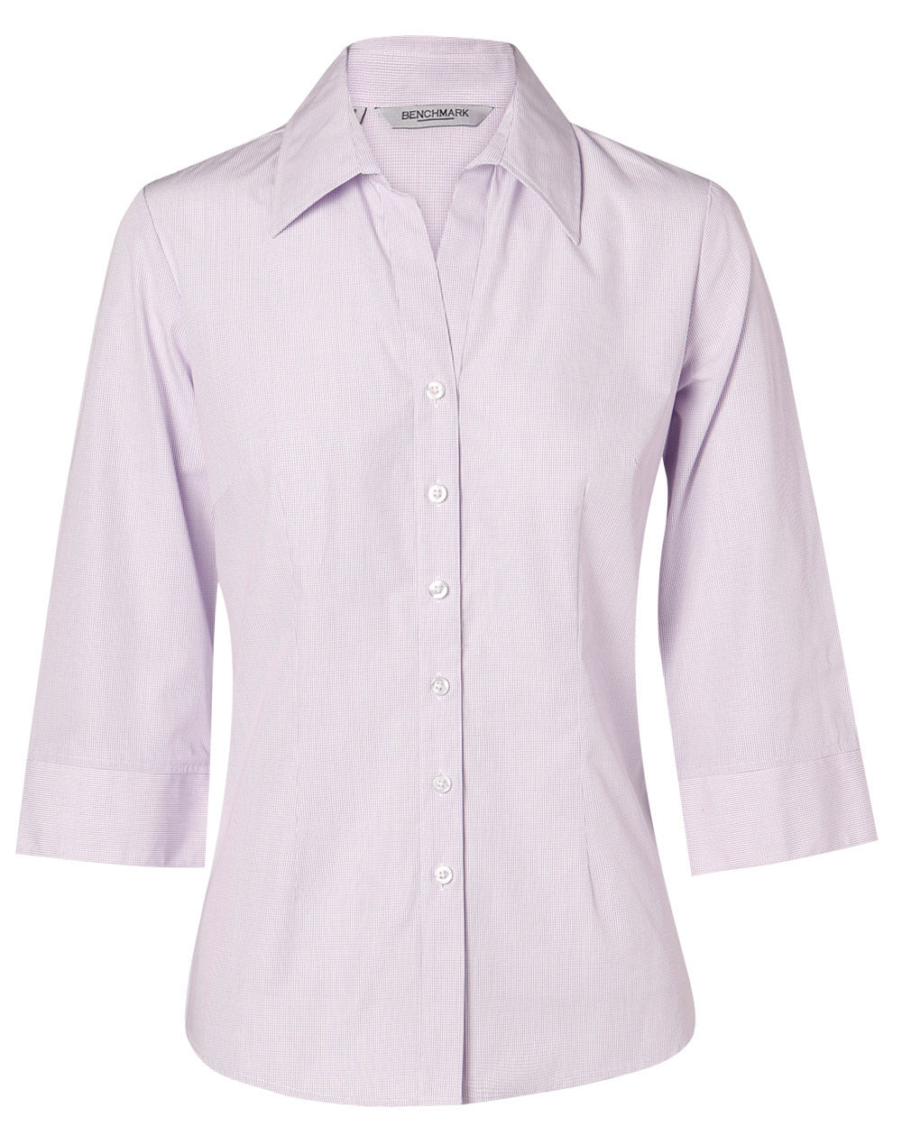 BENCHMARK Women's Mini Check 3/4 Sleeve Shirt - M8360Q