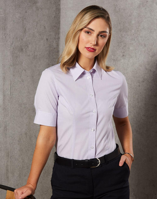 BENCHMARK Women's Mini Check S/S Shirt - M8360S