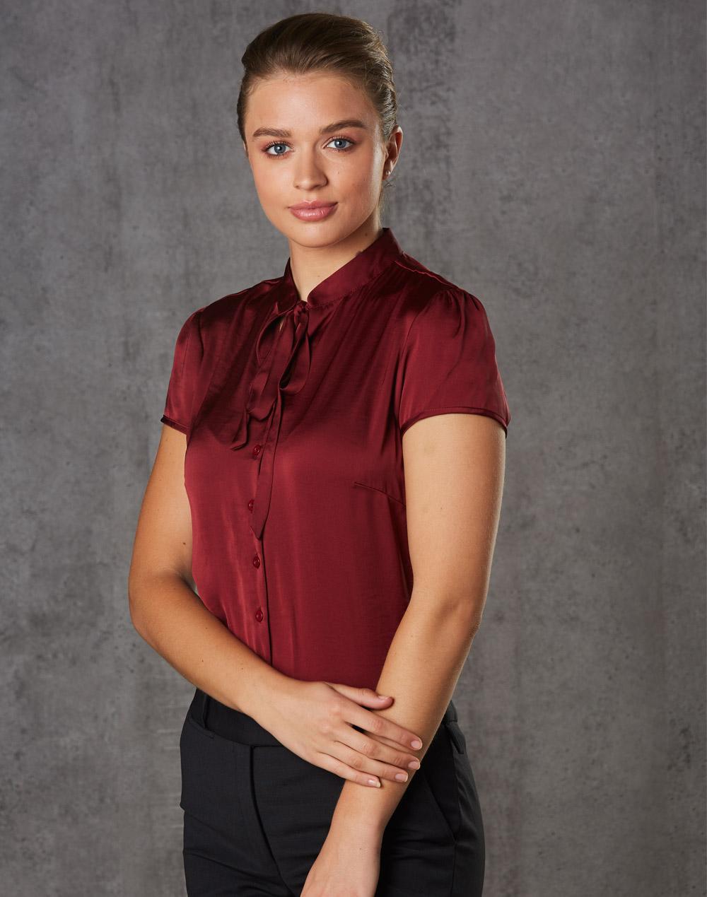 BENCHMARK Women's Tie Neck Blouse - M8810