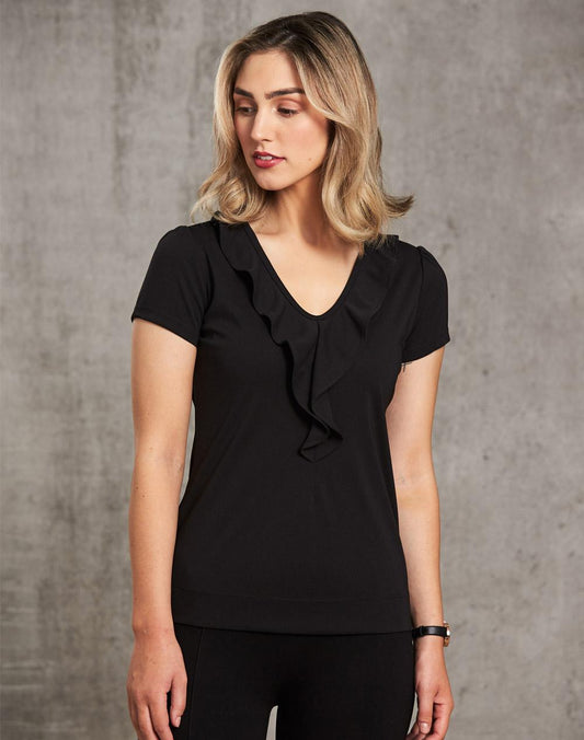 BENCHMARK Women's Ruffle Front Blouse - M8820