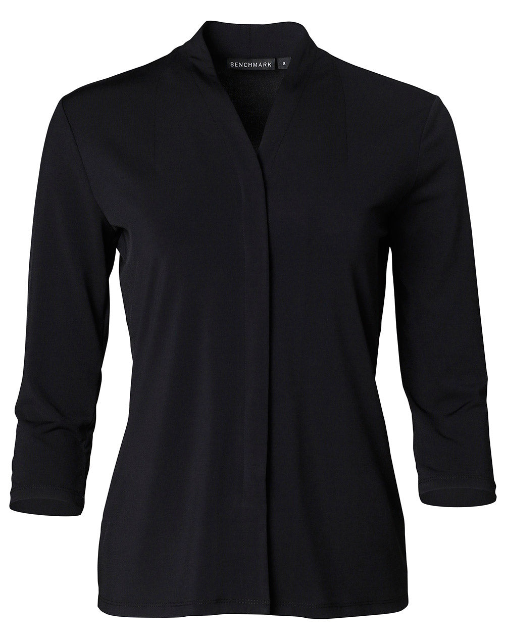 BENCHMARK Ladies' Mid Sleeve Shawline Knit Top - M8830