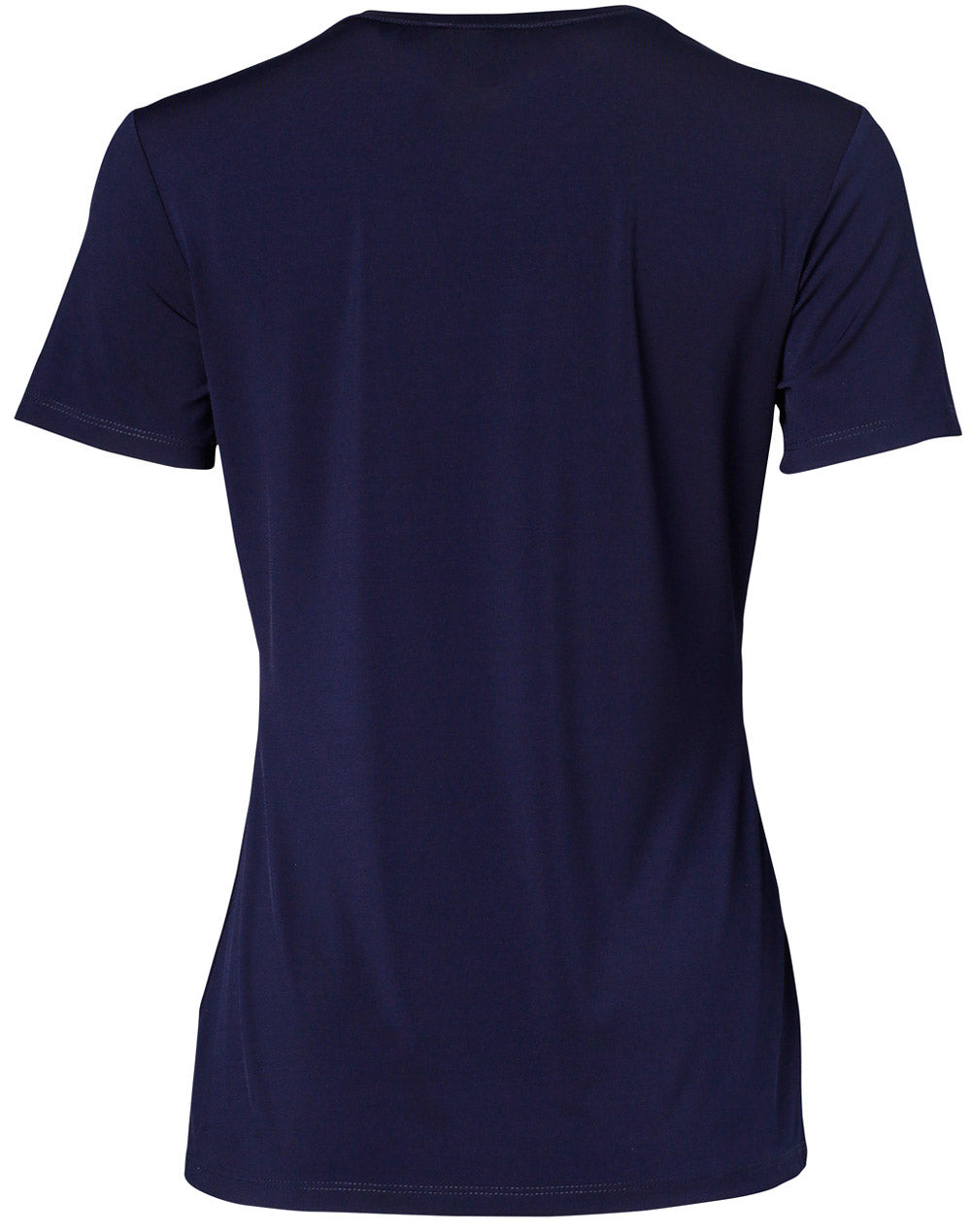 BENCHMARK Ladies' Viscose-neck with Tab S/S Knit Top - M8840