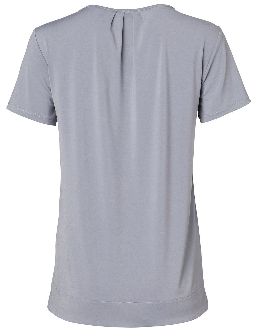 BENCHMARK Ladies' Round Neck with Pleats S/S Knit Top  - M8850