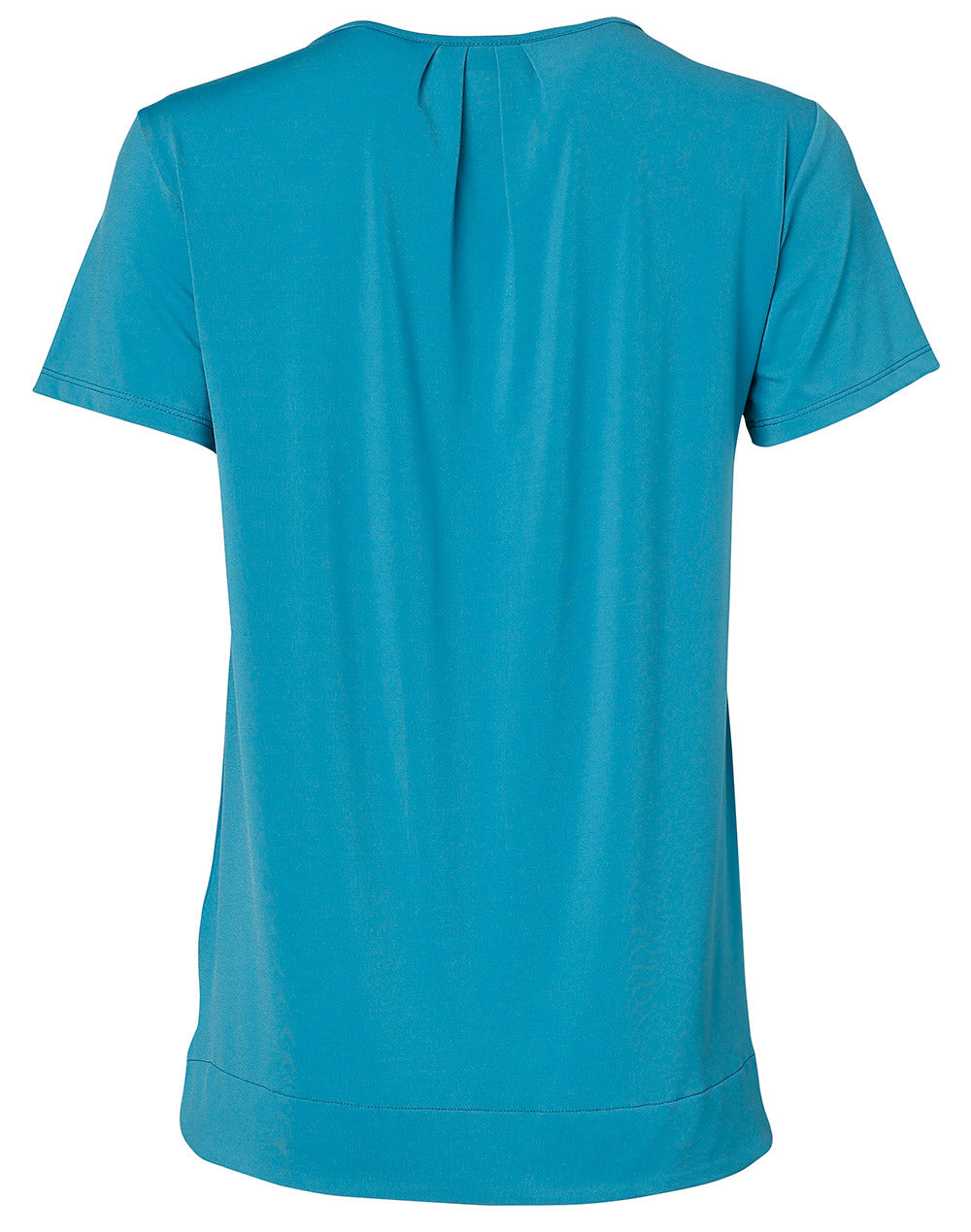 BENCHMARK Ladies' Round Neck with Pleats S/S Knit Top  - M8850