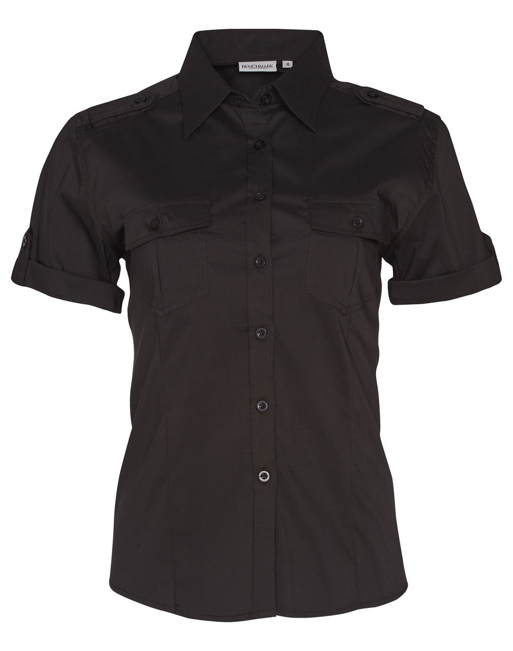 BENCHMARK Women's Short Sleeve Military Shirt - M8911