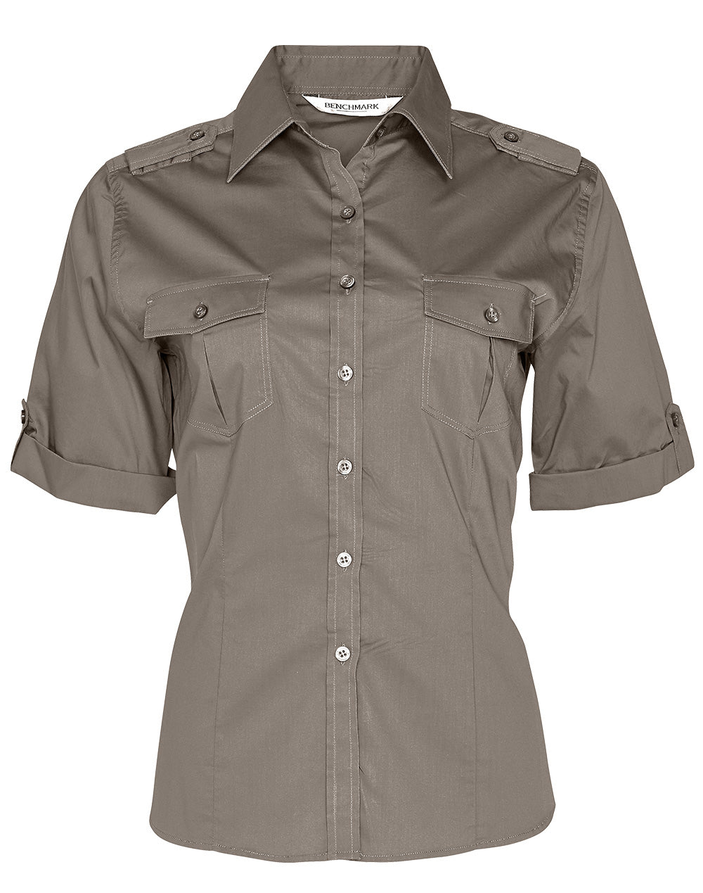 BENCHMARK Women's Short Sleeve Military Shirt - M8911
