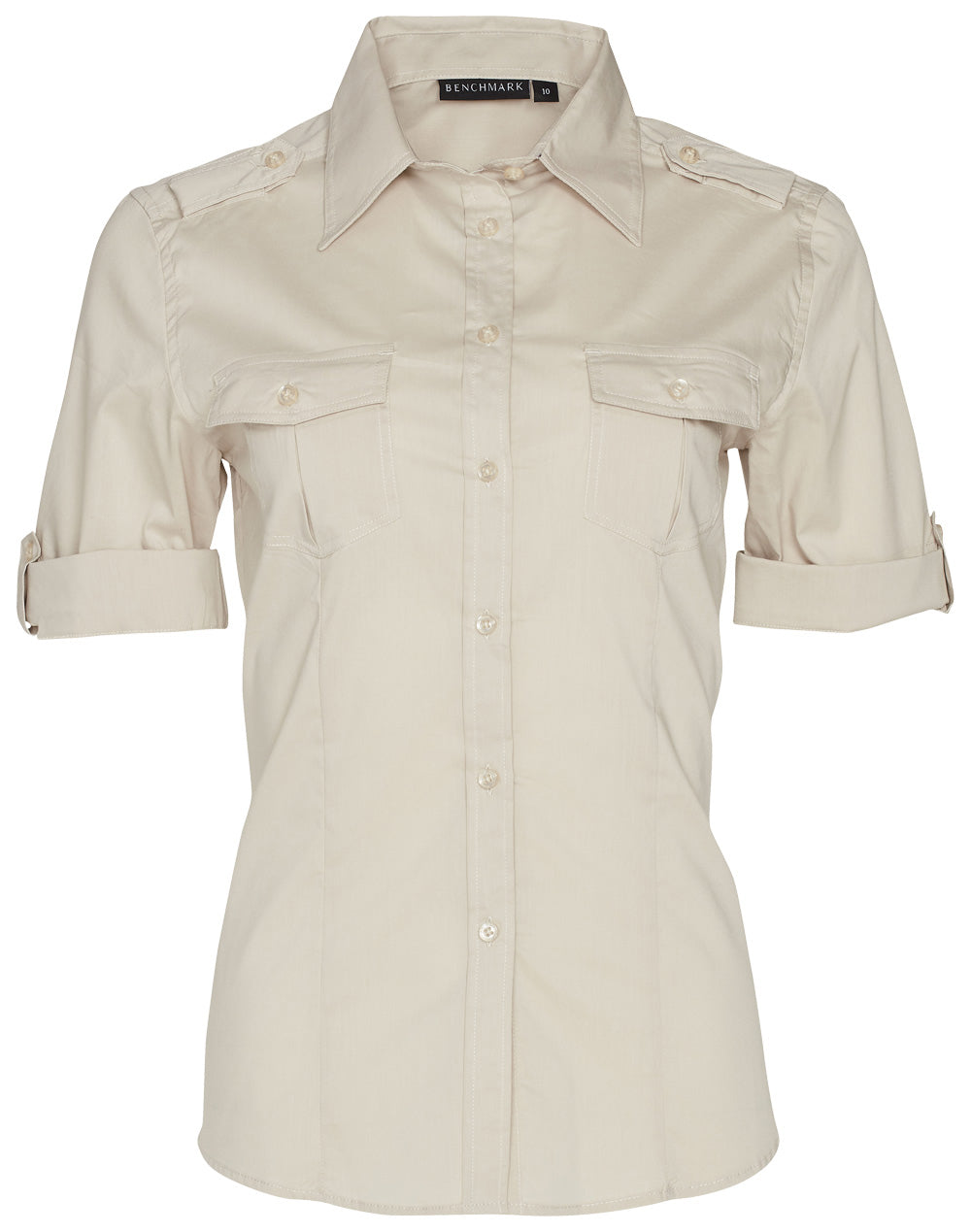 BENCHMARK Women's Short Sleeve Military Shirt - M8911