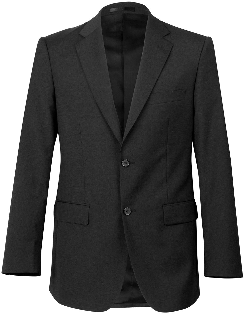 BENCHMARK Men's Two Buttons Jacket in Wool Stretch - M9100