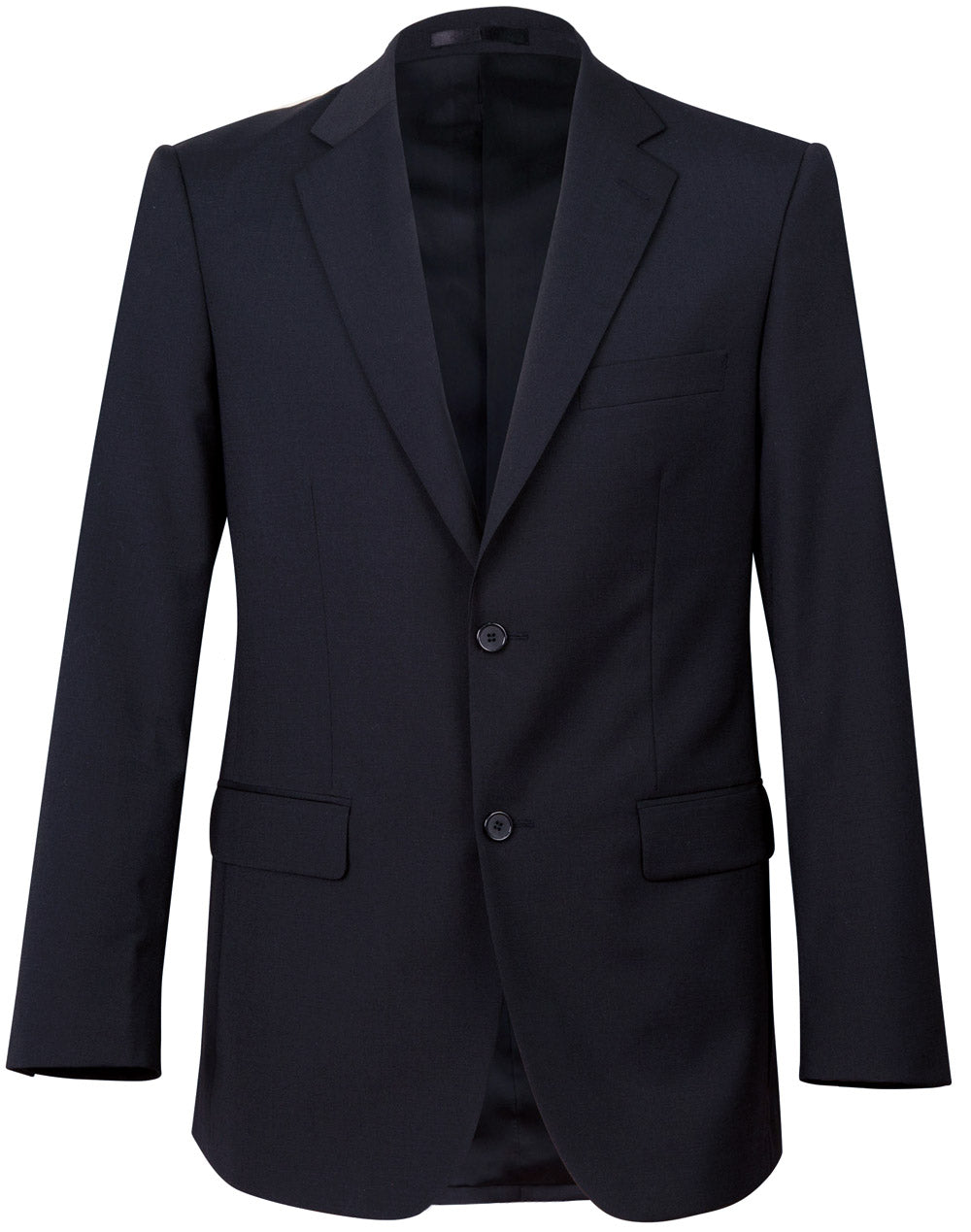 BENCHMARK Men's Two Buttons Jacket in Wool Stretch - M9100