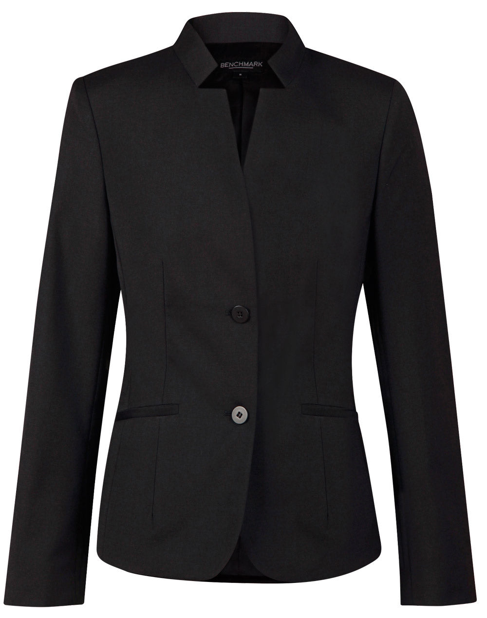BENCHMARK Ladies' Wool Blend Stretch Reverse Lapel Jacket - M9202