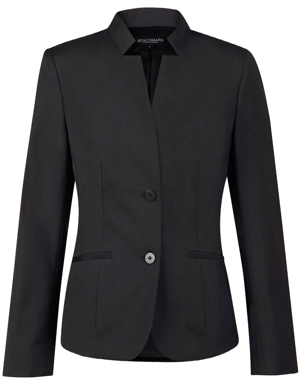 BENCHMARK Ladies' Wool Blend Stretch Reverse Lapel Jacket - M9202