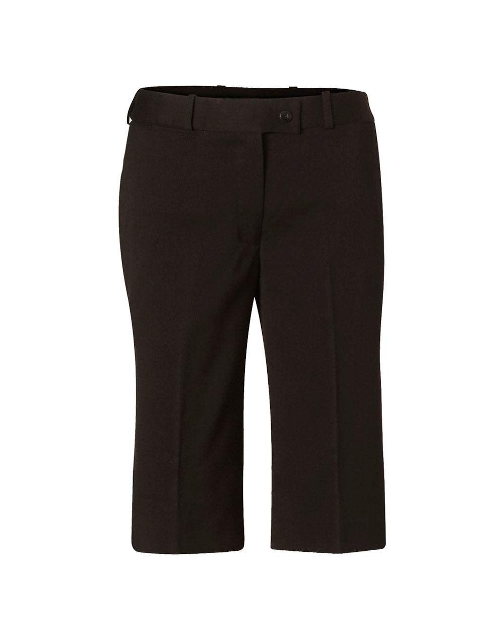 BENCHMARK Women's Knee Length Flexi Waist Shorts in Poly/Viscose Stretch - M9441