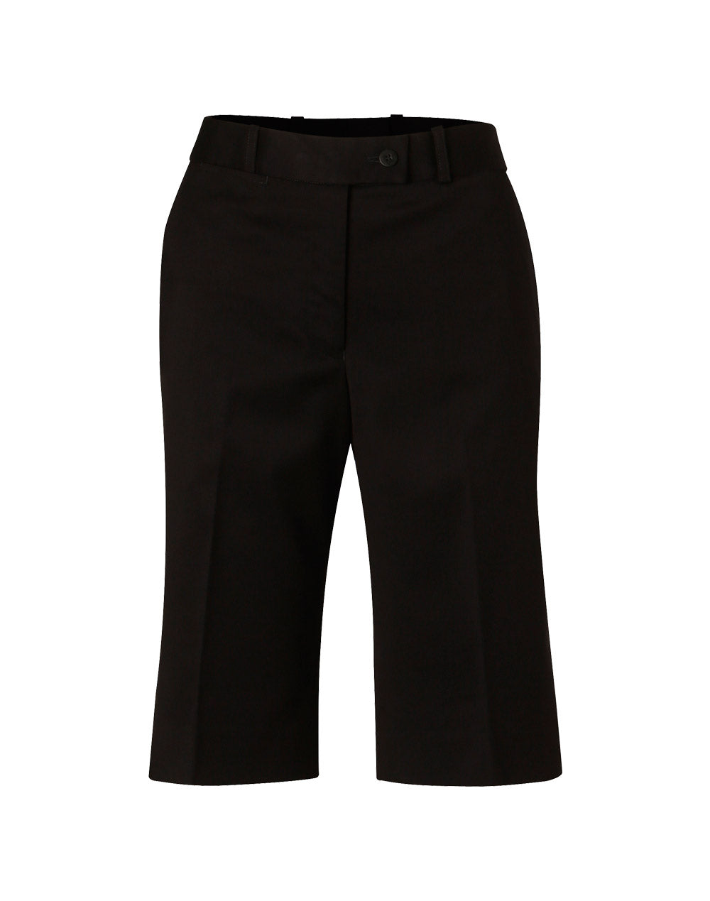 BENCHMARK Women's Knee Length Flexi Waist Shorts in Poly/Viscose Stretch - M9441