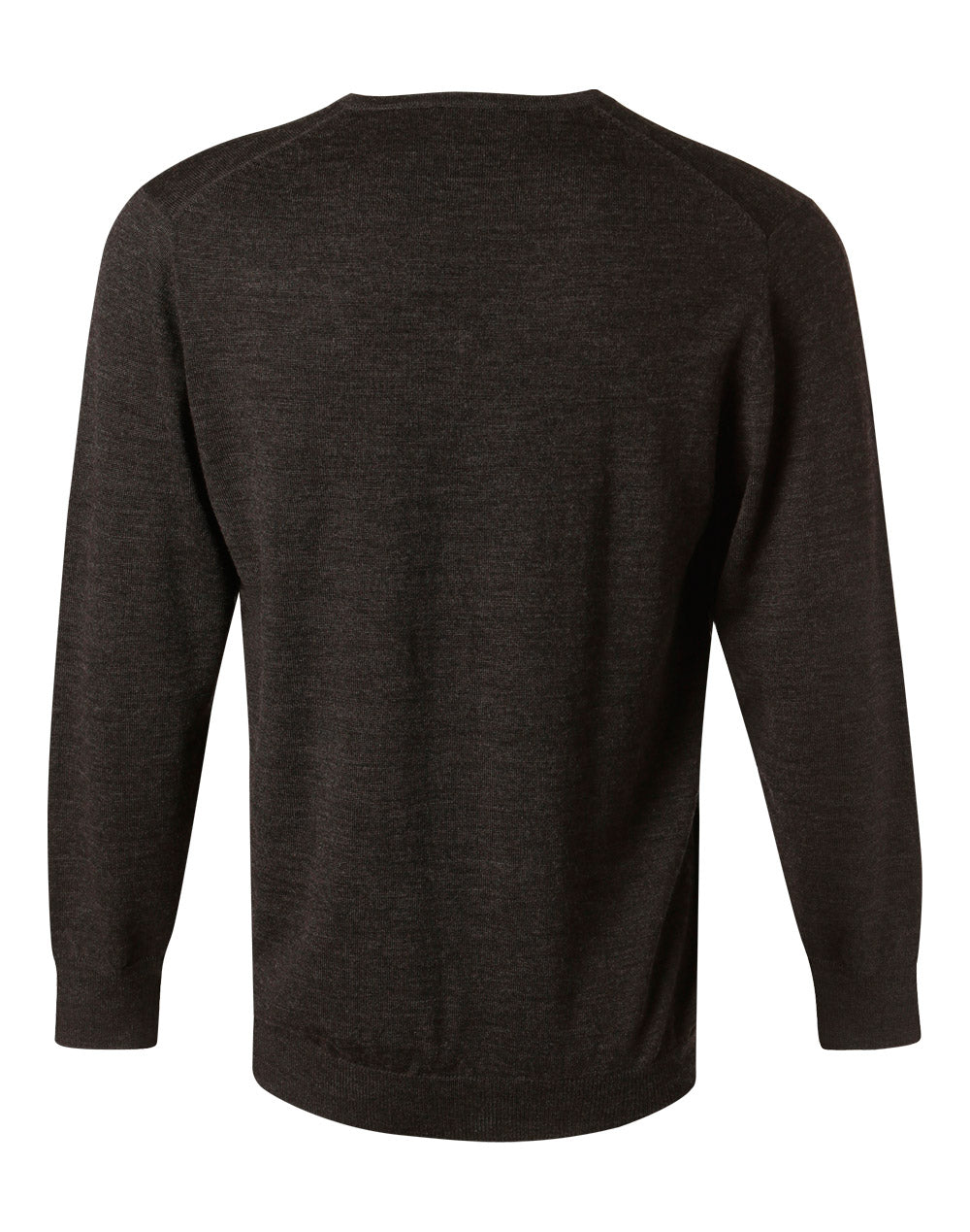 BENCHMARK Men's 100% Merino Wool Viscose Neck L/S Sweater - M9502