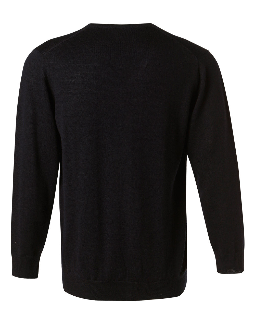 BENCHMARK Men's 100% Merino Wool Viscose Neck L/S Sweater - M9502