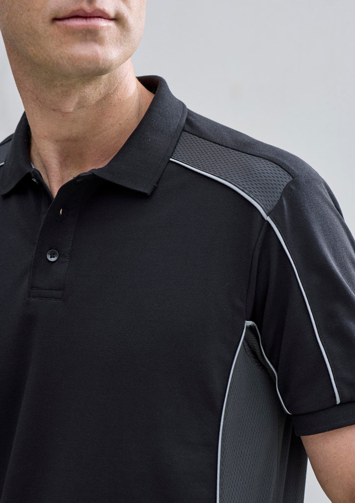 Fashion Biz Unisex Grid Short Sleeve Polo - P413US
