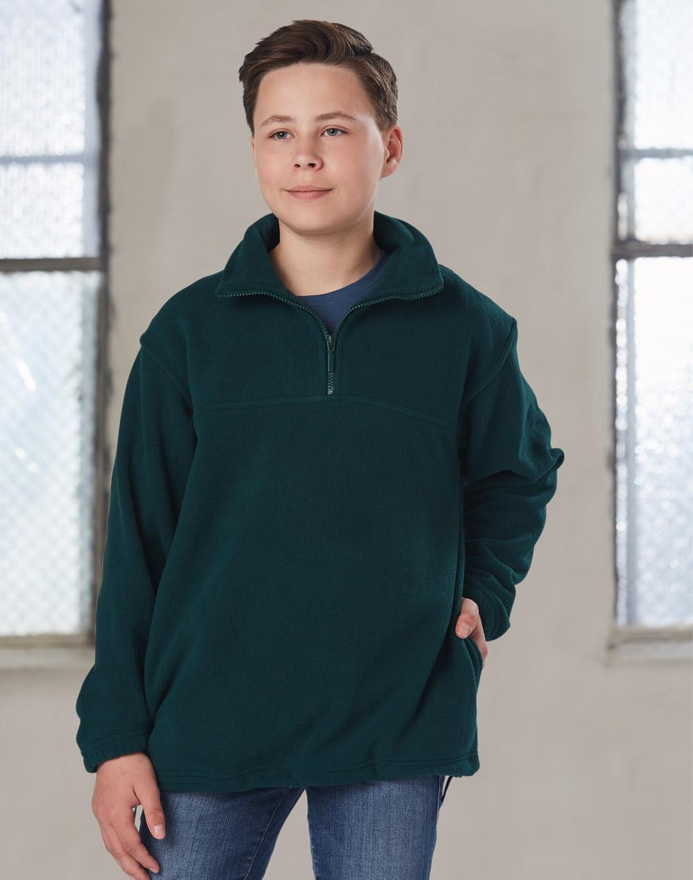 WINNING SPIRIT Kids' half zip polar fleecy pullover - PF11