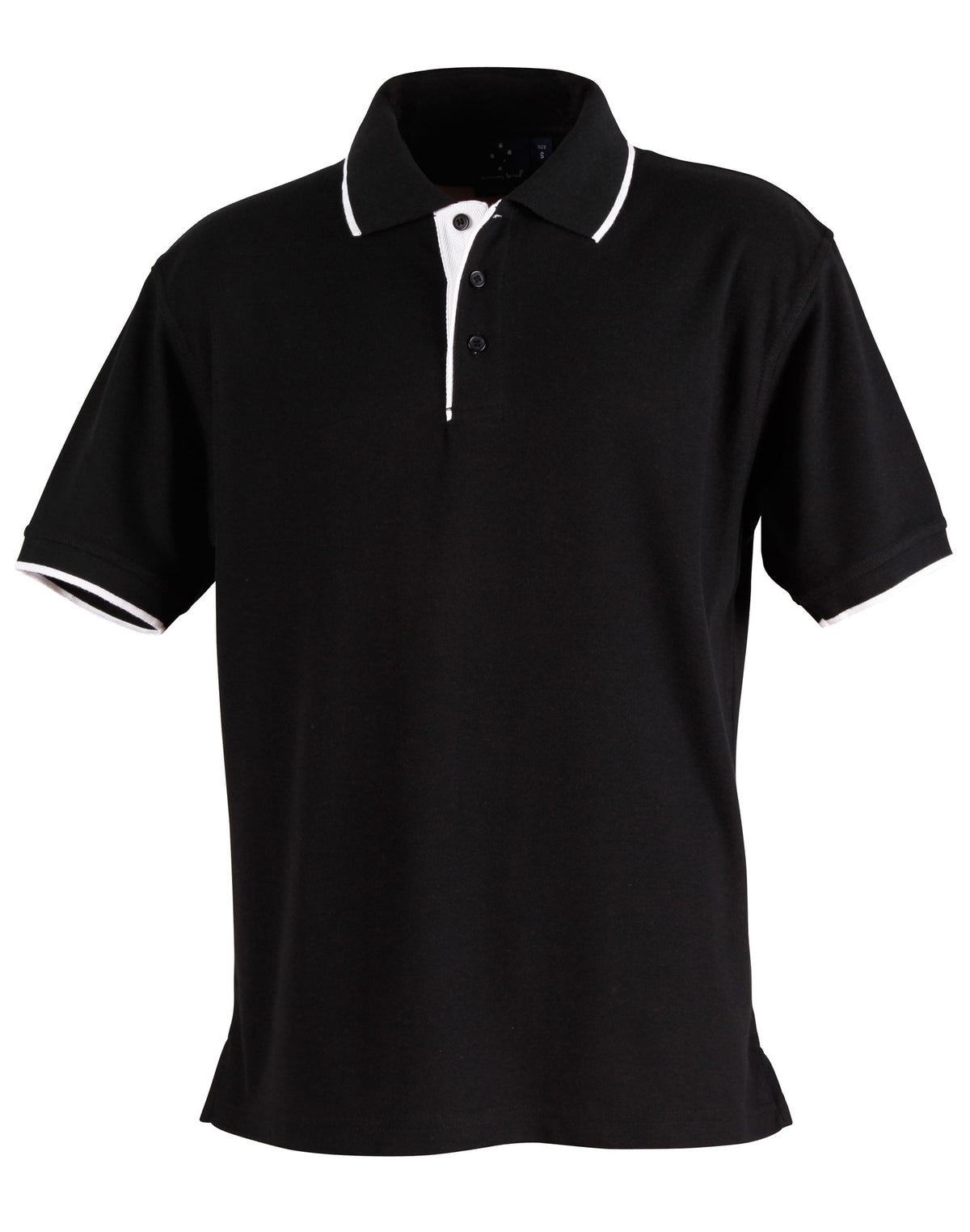 WINNING SPIRIT Mens S/L pique polo contrast - PS08