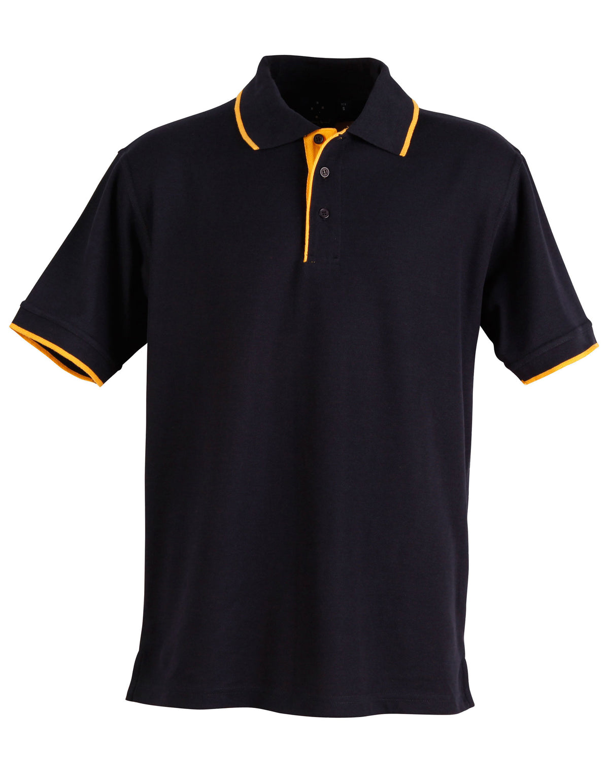 WINNING SPIRIT Mens S/L pique polo contrast - PS08