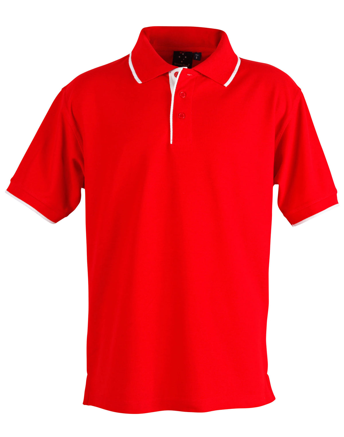 WINNING SPIRIT Mens S/L pique polo contrast - PS08