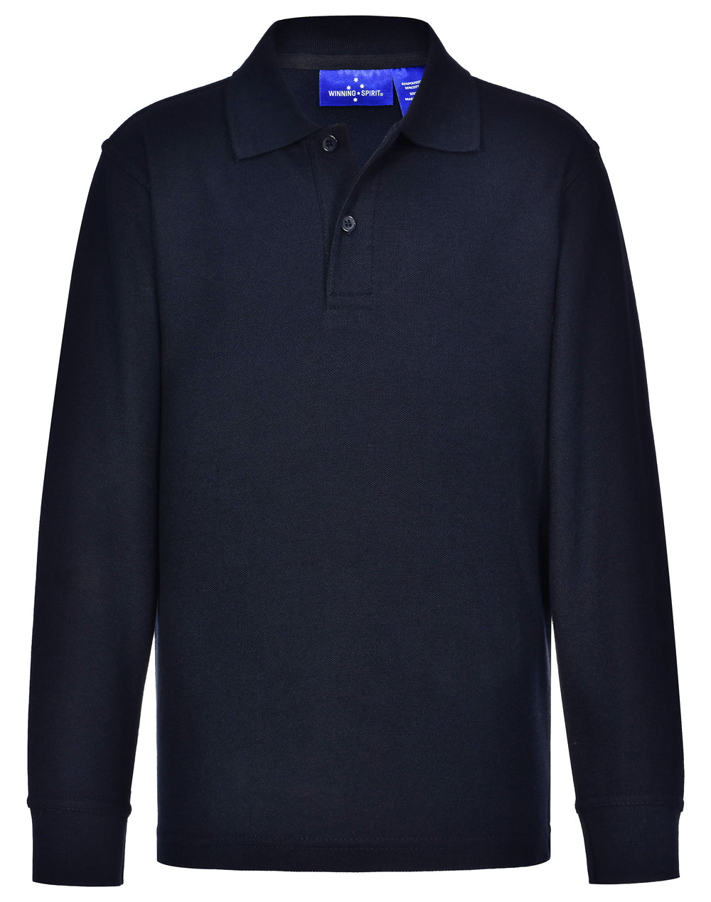 WINNING SPIRIT Kids' 240gsm Poly/Cotton Pique L/S Polo - PS12K