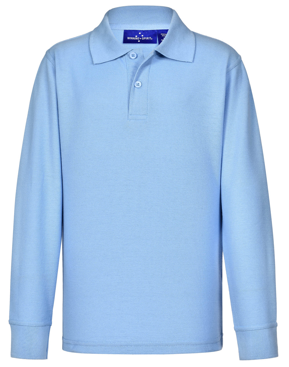 WINNING SPIRIT Kids' 240gsm Poly/Cotton Pique L/S Polo - PS12K