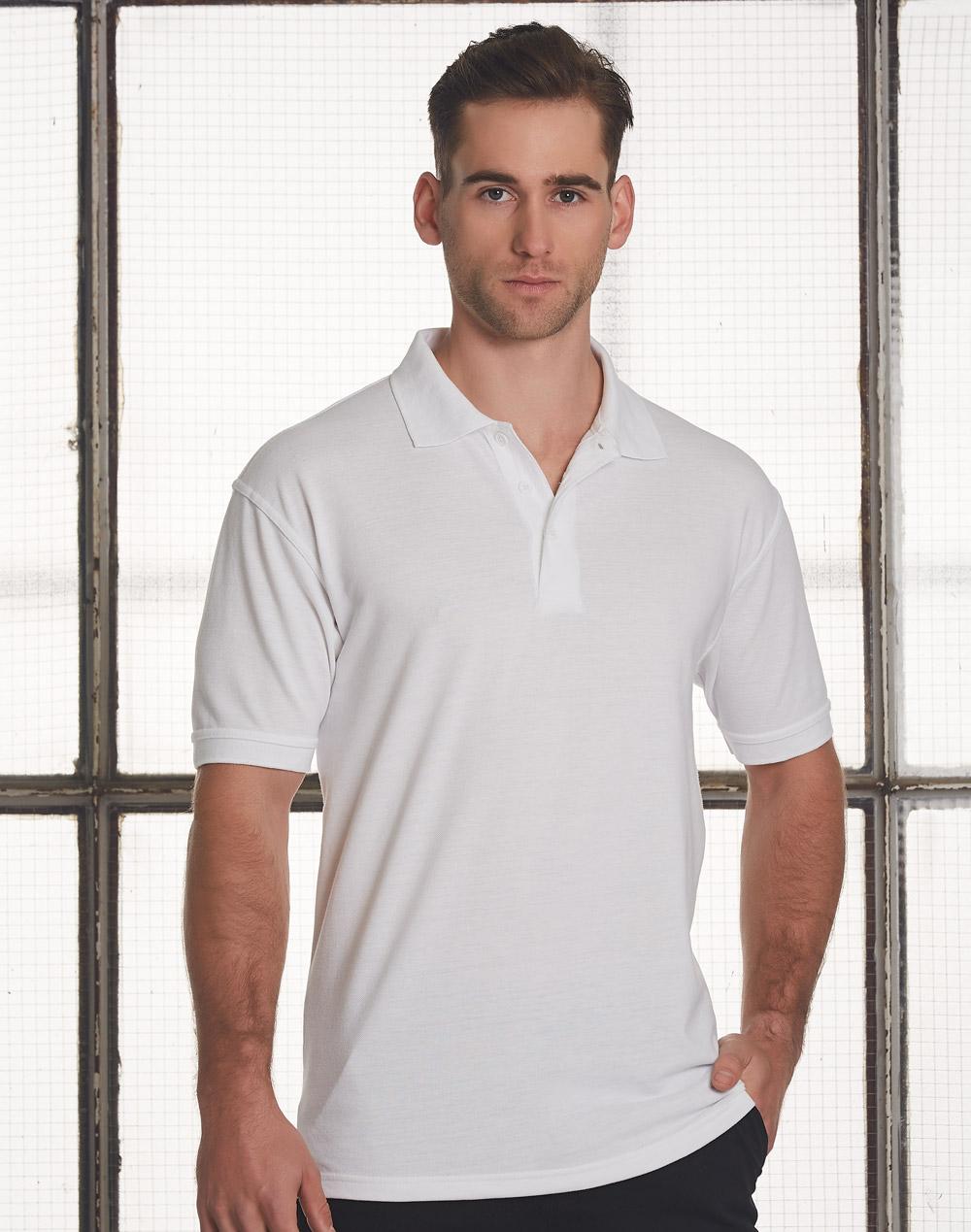 WINNING SPIRIT mens tight pique knit S/S polo - PS22