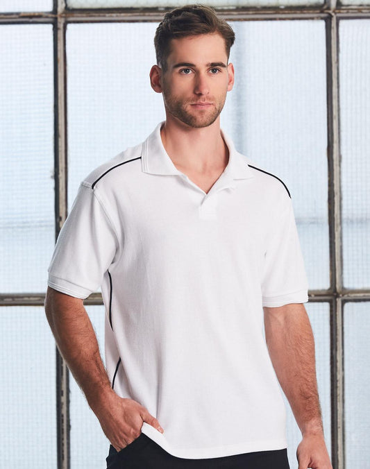 WINNING SPIRIT Men's pure cotton contrast piping - PS25