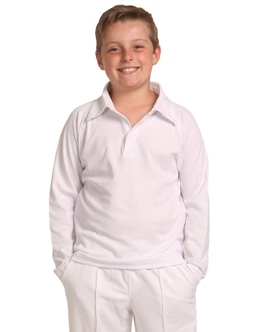 WINNING SPIRIT Kid's L/S Truedry mesh knit cricket - PS29KL