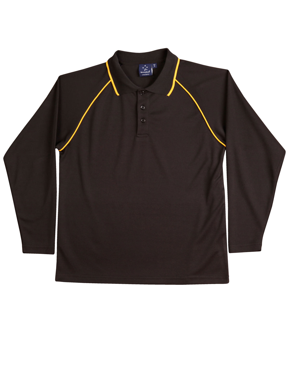 WINNING SPIRIT Men's cooldry raglan L/S polo - PS43