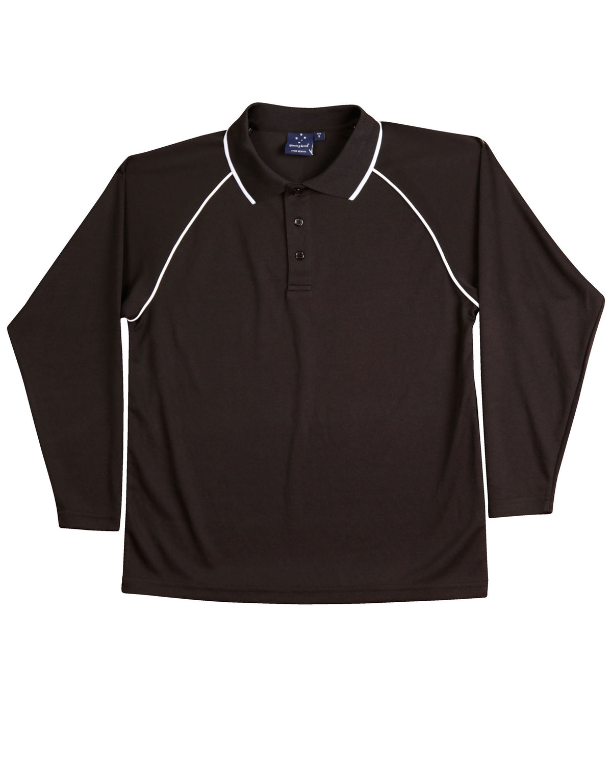 WINNING SPIRIT Men's cooldry raglan L/S polo - PS43