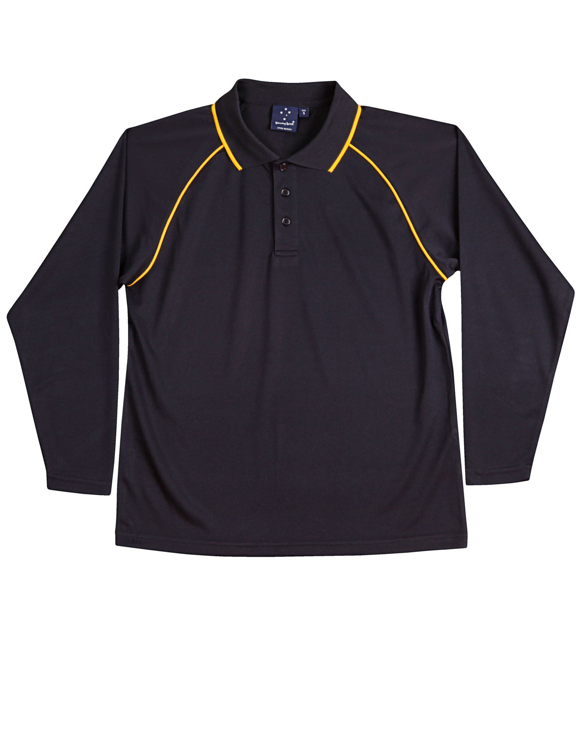 WINNING SPIRIT Men's cooldry raglan L/S polo - PS43
