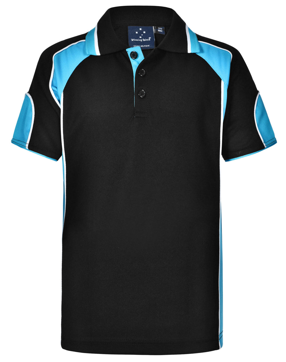 WINNING SPIRIT Kid's Cooldry Contrast Polo With Sleeve Panel - PS61K