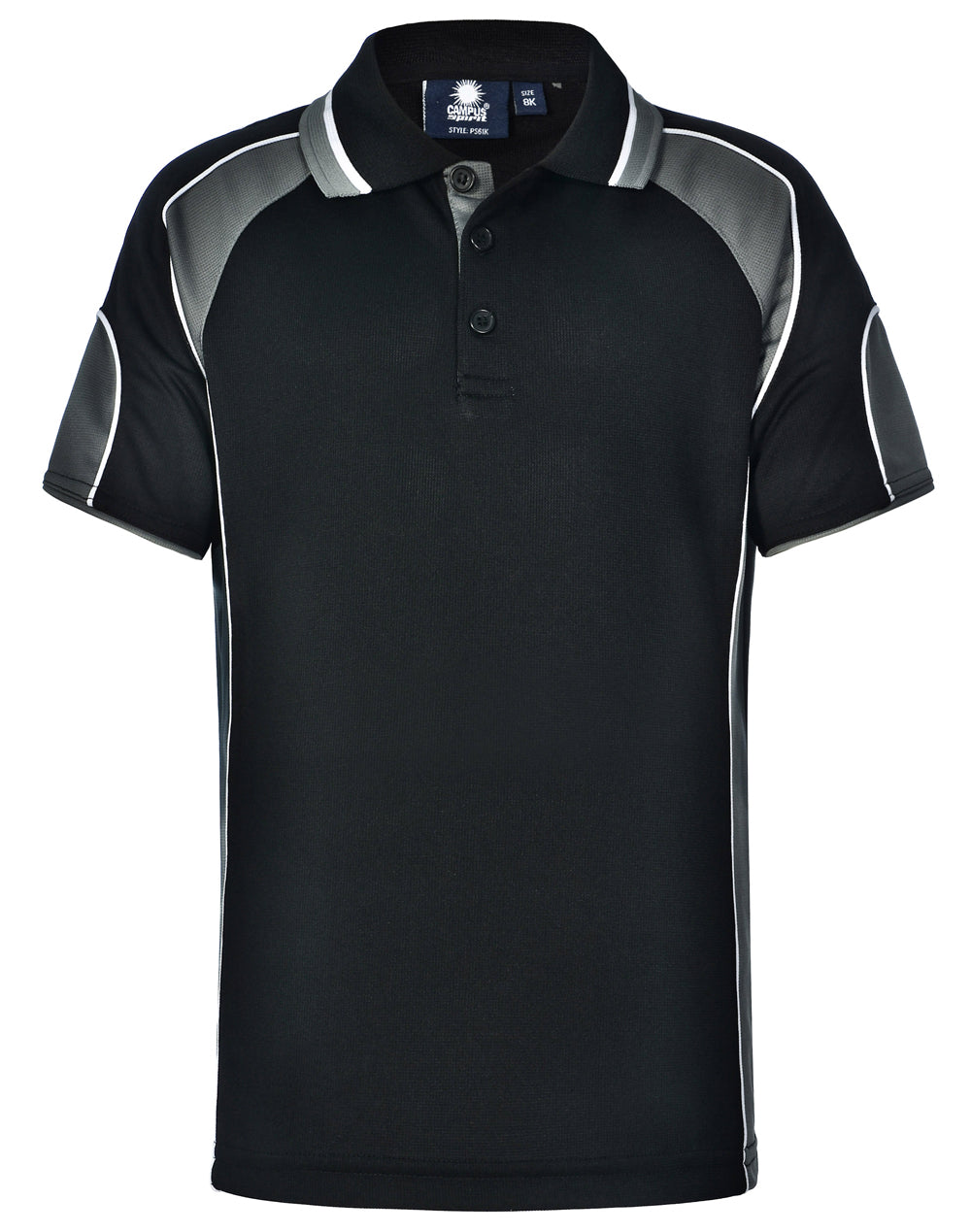 WINNING SPIRIT Kid's Cooldry Contrast Polo With Sleeve Panel - PS61K