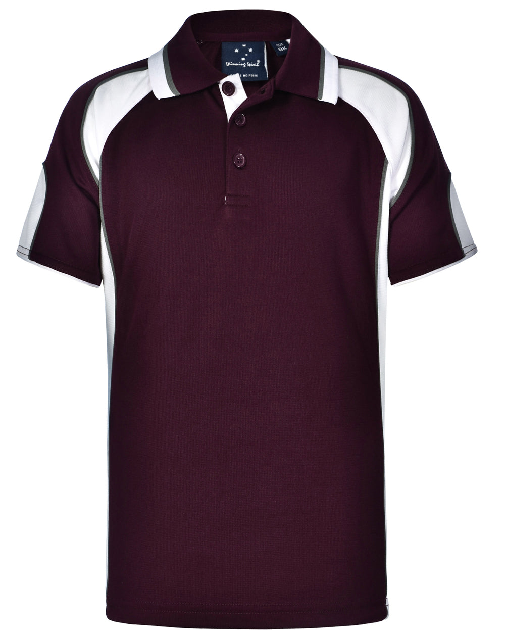 WINNING SPIRIT Kid's Cooldry Contrast Polo With Sleeve Panel - PS61K