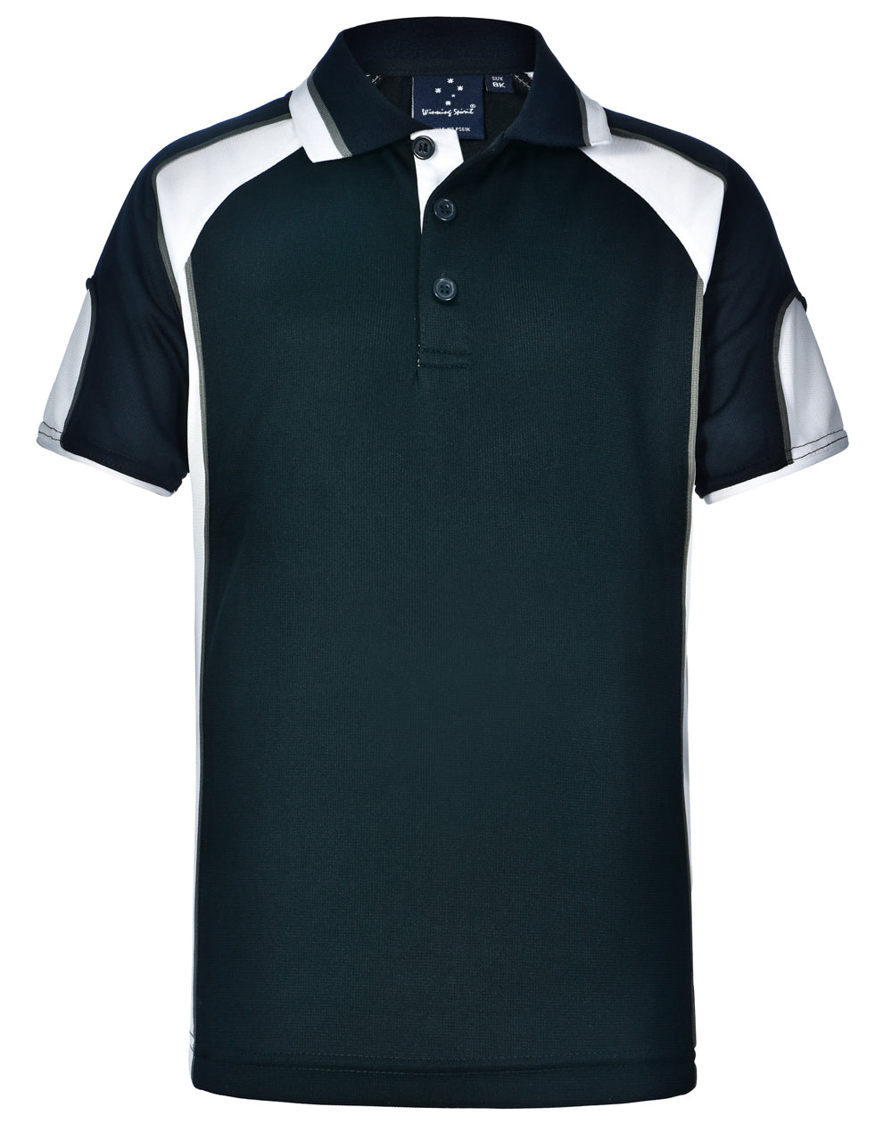 WINNING SPIRIT Kid's Cooldry Contrast Polo With Sleeve Panel - PS61K