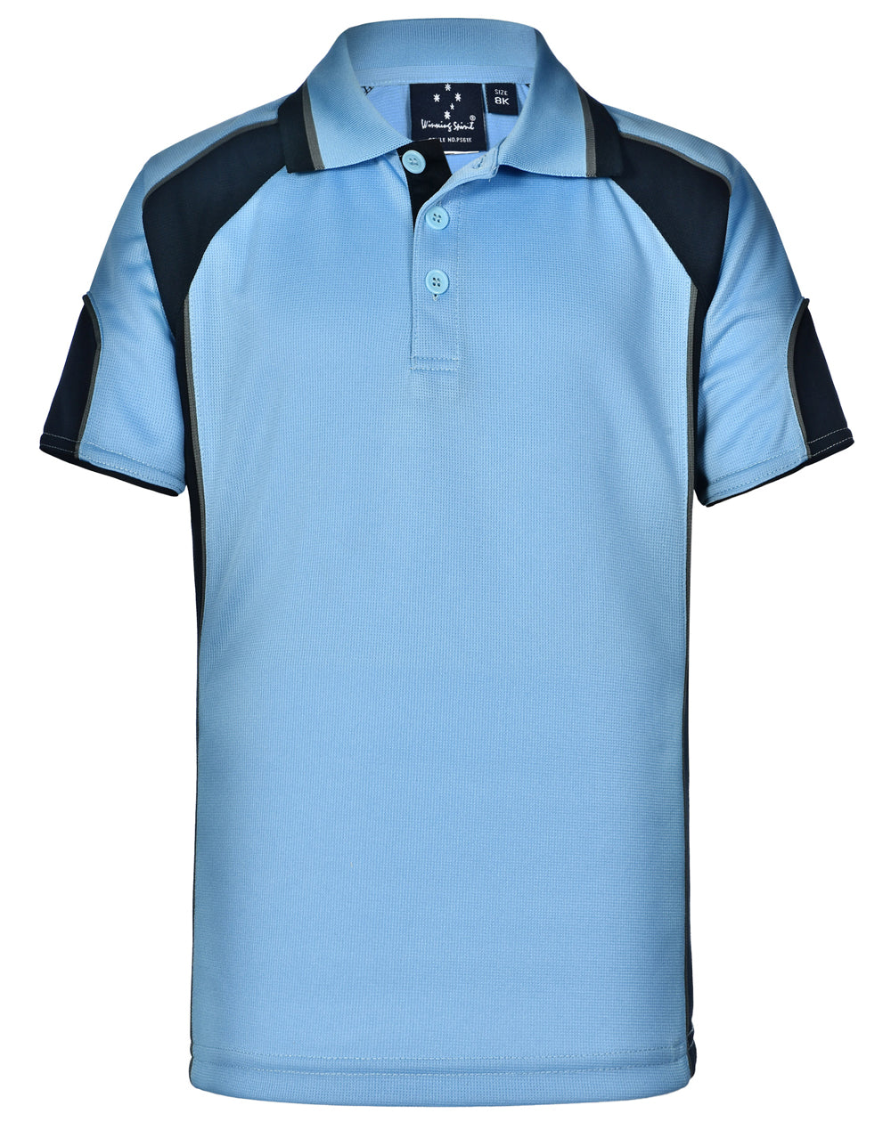 WINNING SPIRIT Kid's Cooldry Contrast Polo With Sleeve Panel - PS61K