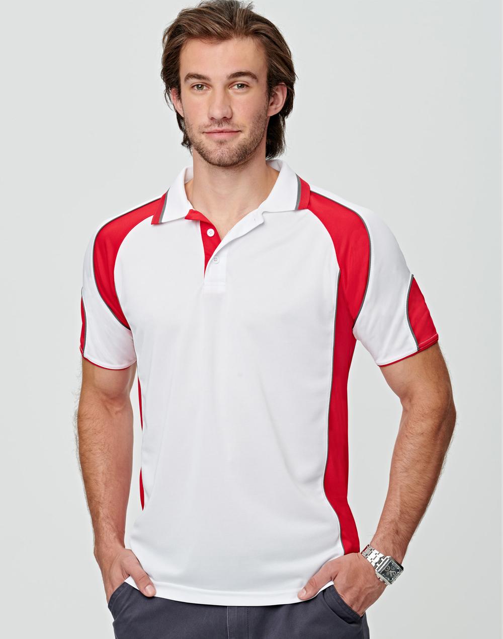 WINNING SPIRIT Men's Cooldry Contrast Polo With Sleeve Panel - PS61-1