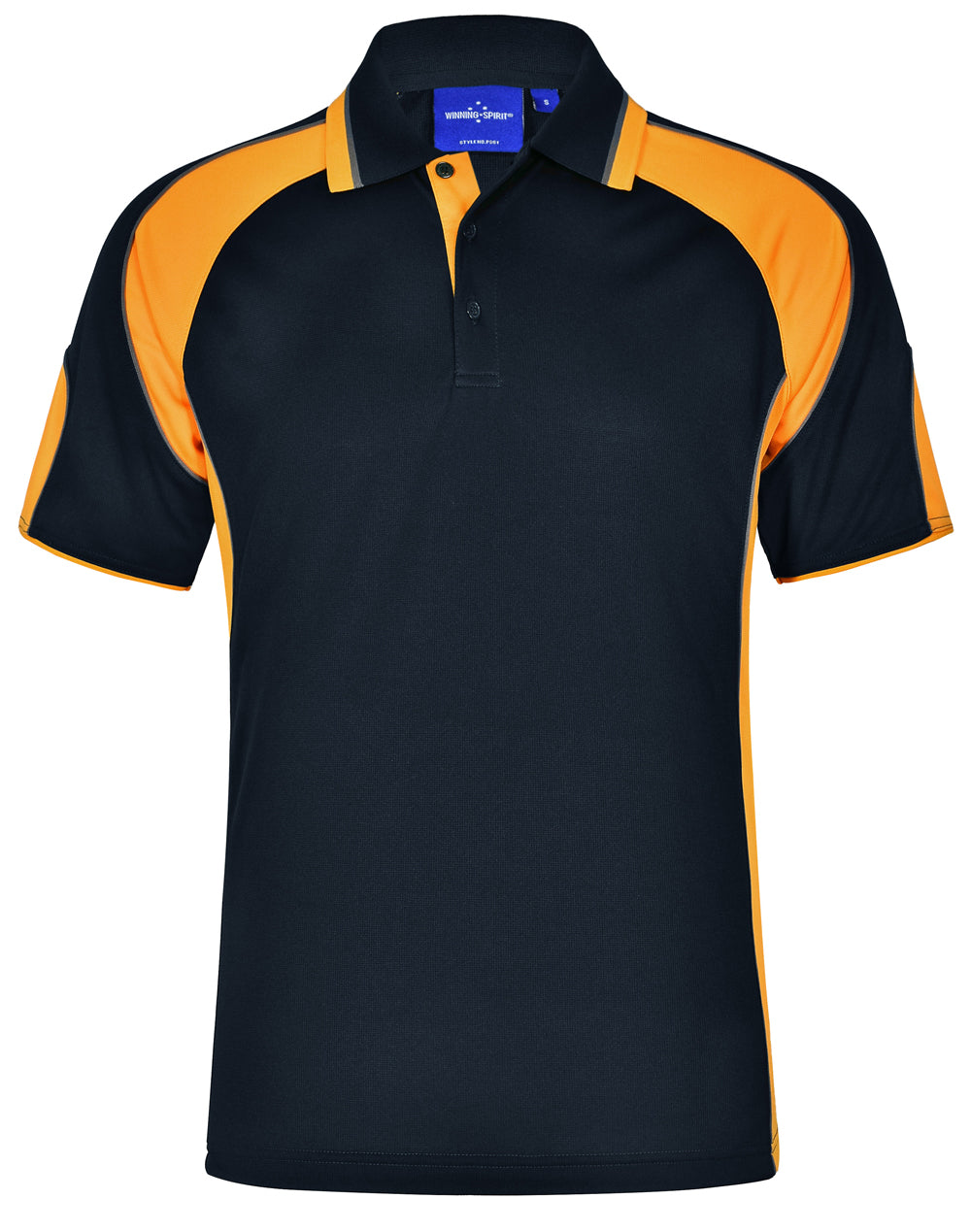 WINNING SPIRIT Men's Cooldry Contrast Polo With Sleeve Panel - PS61-1