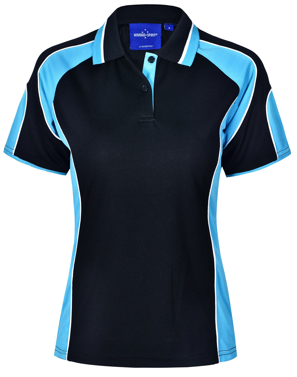 WINNING SPIRIT Ladies' Cooldry Contrast Polo With Sleeve Panel - PS62-1