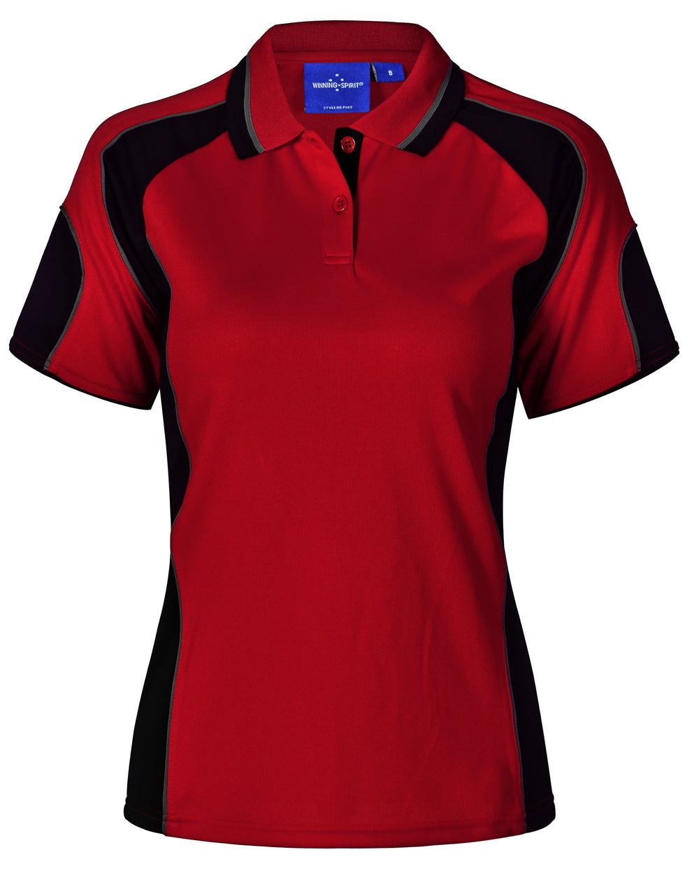 WINNING SPIRIT Ladies' Cooldry Contrast Polo With Sleeve Panel - PS62-1