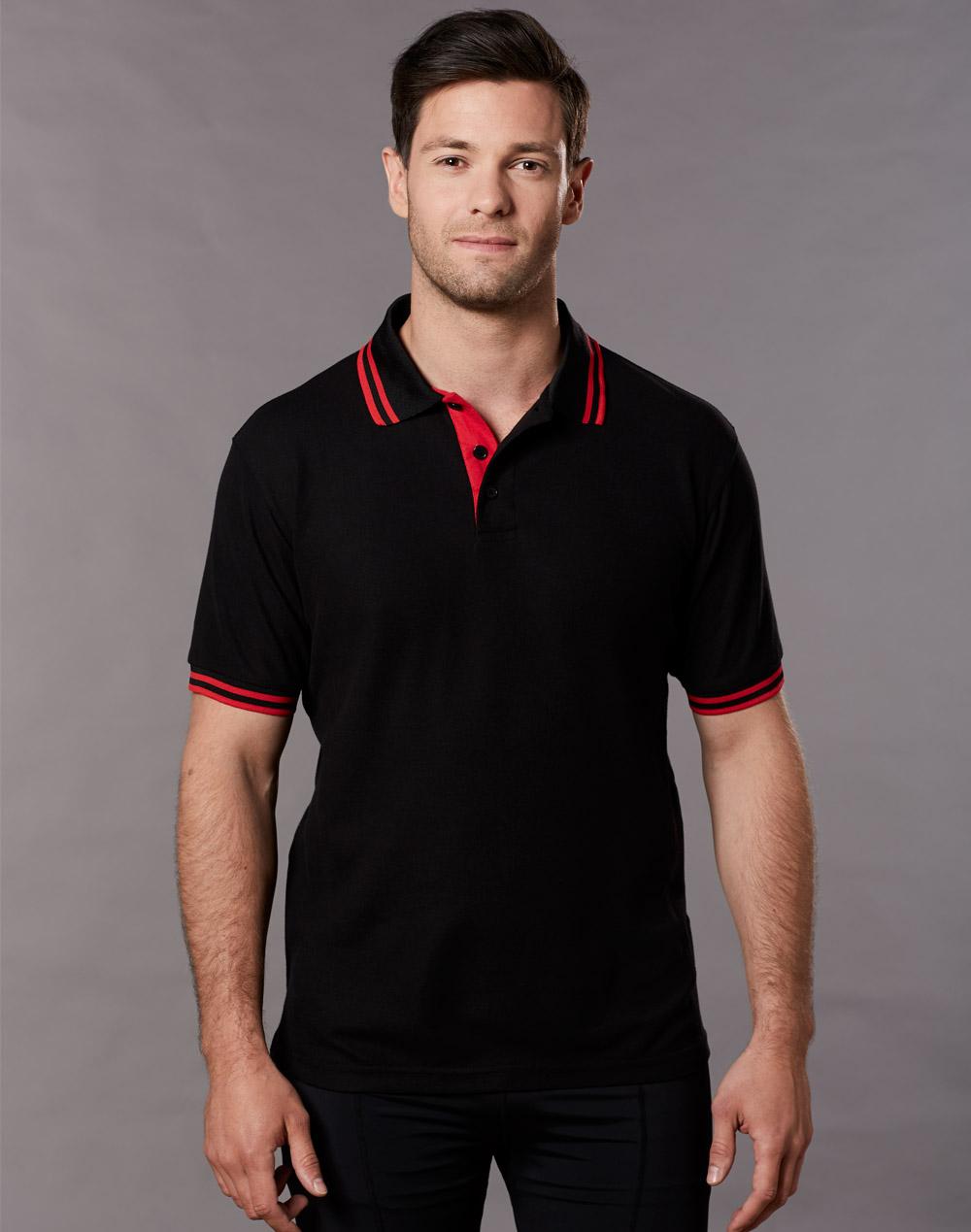 WINNING SPIRIT Men's Truedry Contrast S/S Polo - PS65
