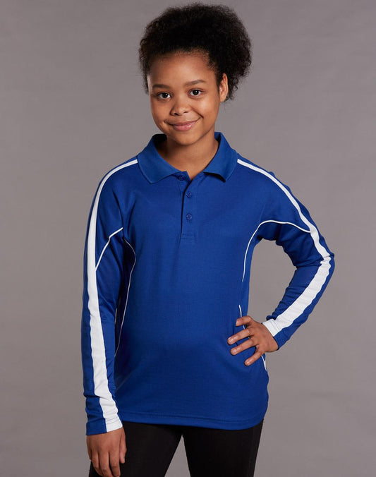 WINNING SPIRIT Kids' TrueDry Long Sleeve Polo - PS69K