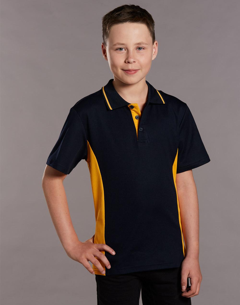 WINNING SPIRIT Kids' TrueDry Contrast S/S Polo - PS73K