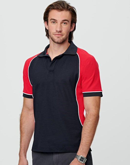 WINNING SPIRIT Men's TrueDry Tri-colour S/S Pique Polo - PS77